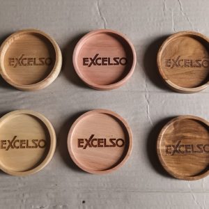 Exelco Wooden Coaster